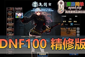 亲测端游【DOF100级精修】神话装备字体仓库时装镶嵌女鬼剑魔枪士网游单机虚拟机一键端视频教学GM后台