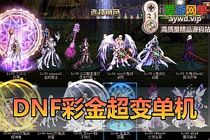 搜集端游【DOF】彩金超变版超多单件时装总计5W+职业五合一体验刺客影舞者网游单机GM后台