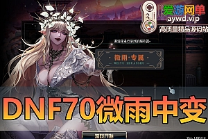 亲测内容【DNF70微雨中变】特色地图副本带GM工具辟邪玉护石系统网游单机虚拟机一键端